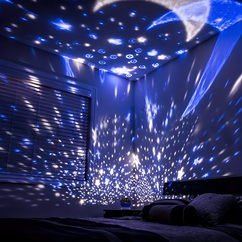 Vitala - Verzaubernder Sternprojektor Nachtlampe mit Flexiblem Drehbarem Himmel-Design für das Ultimative Schlaferlebnis