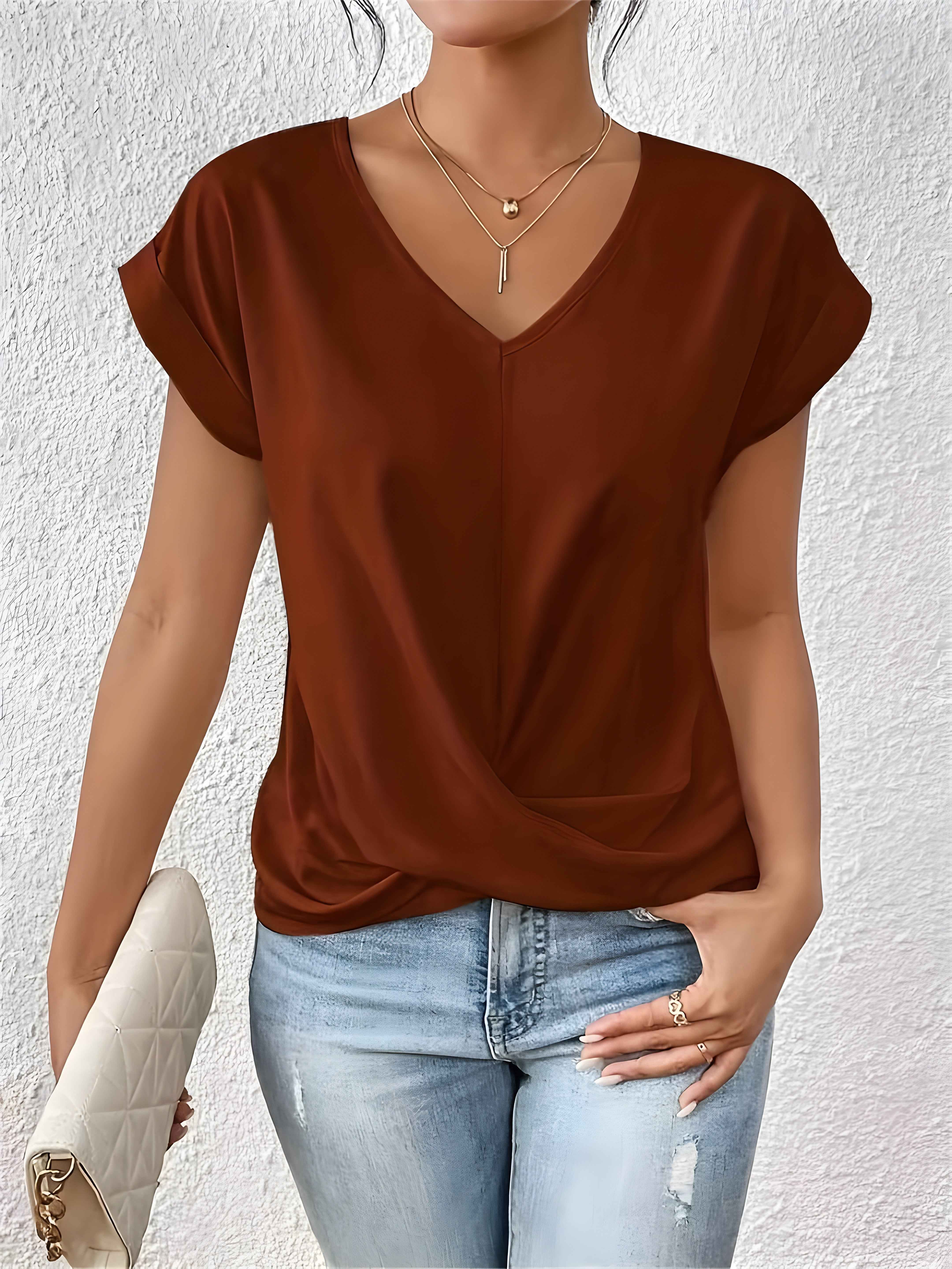 Maia – V-Ausschnitt-Top mit Twist-Detail
