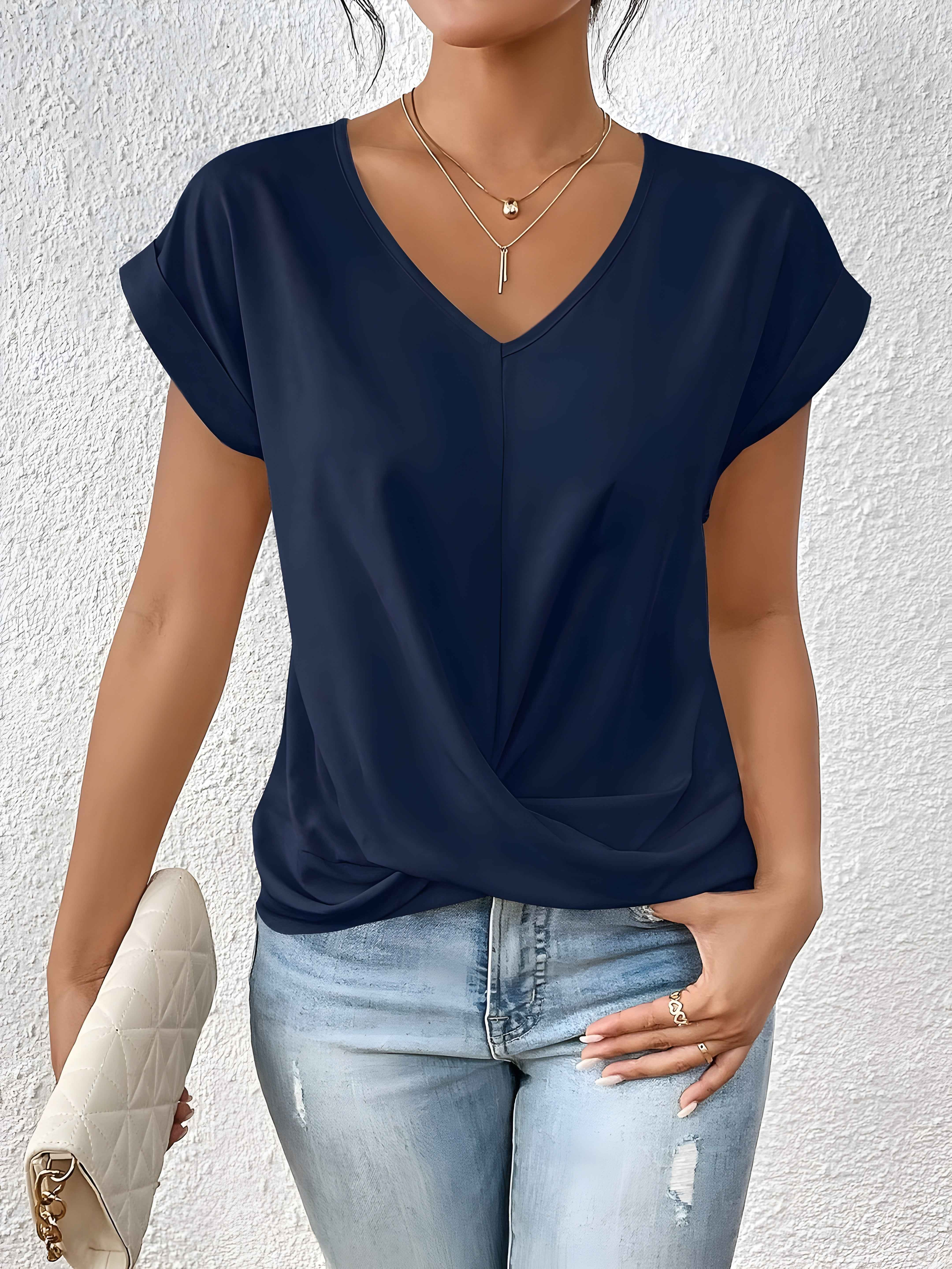 Maia – V-Ausschnitt-Top mit Twist-Detail