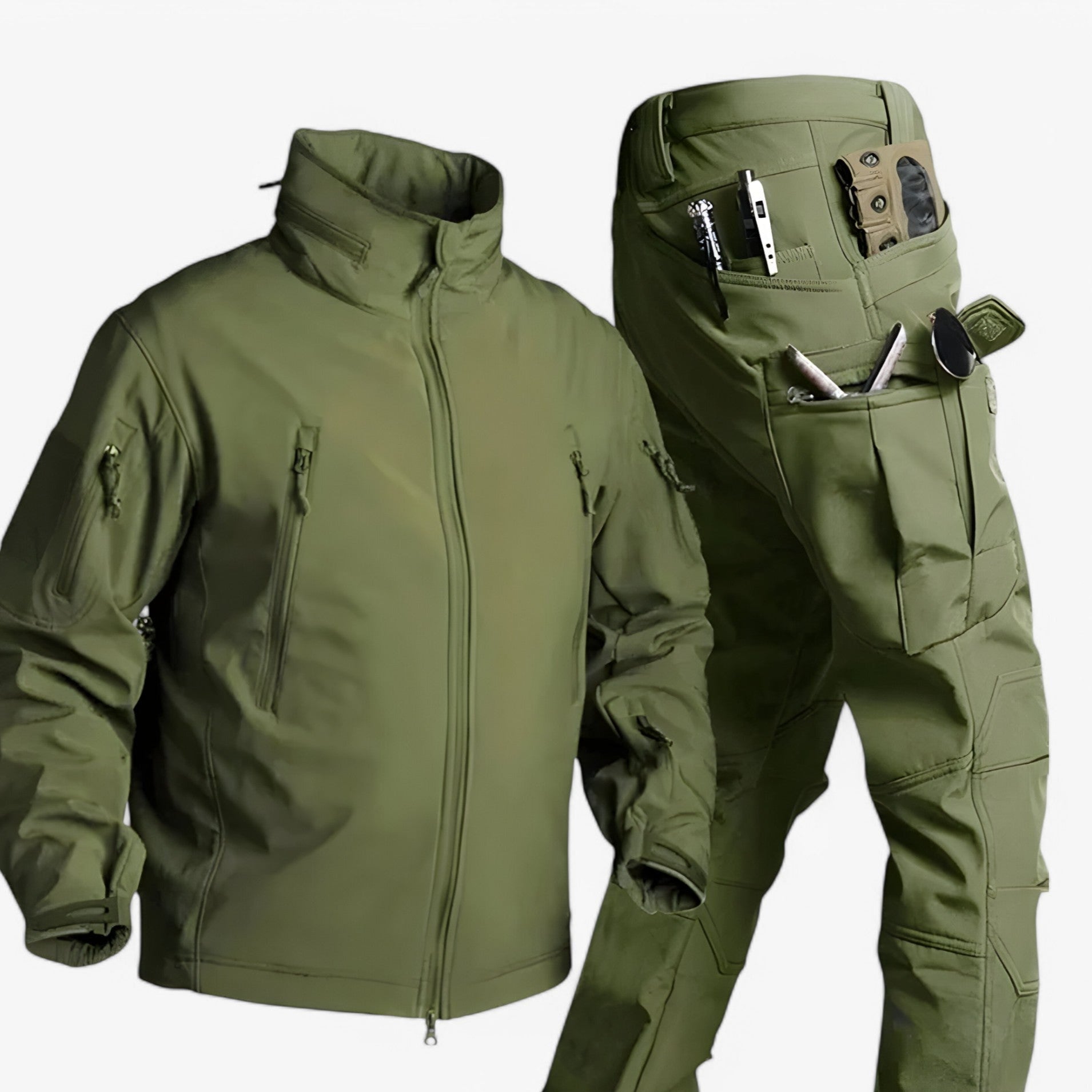 Männer Wasserdichte Fleecejacke und Hose 5