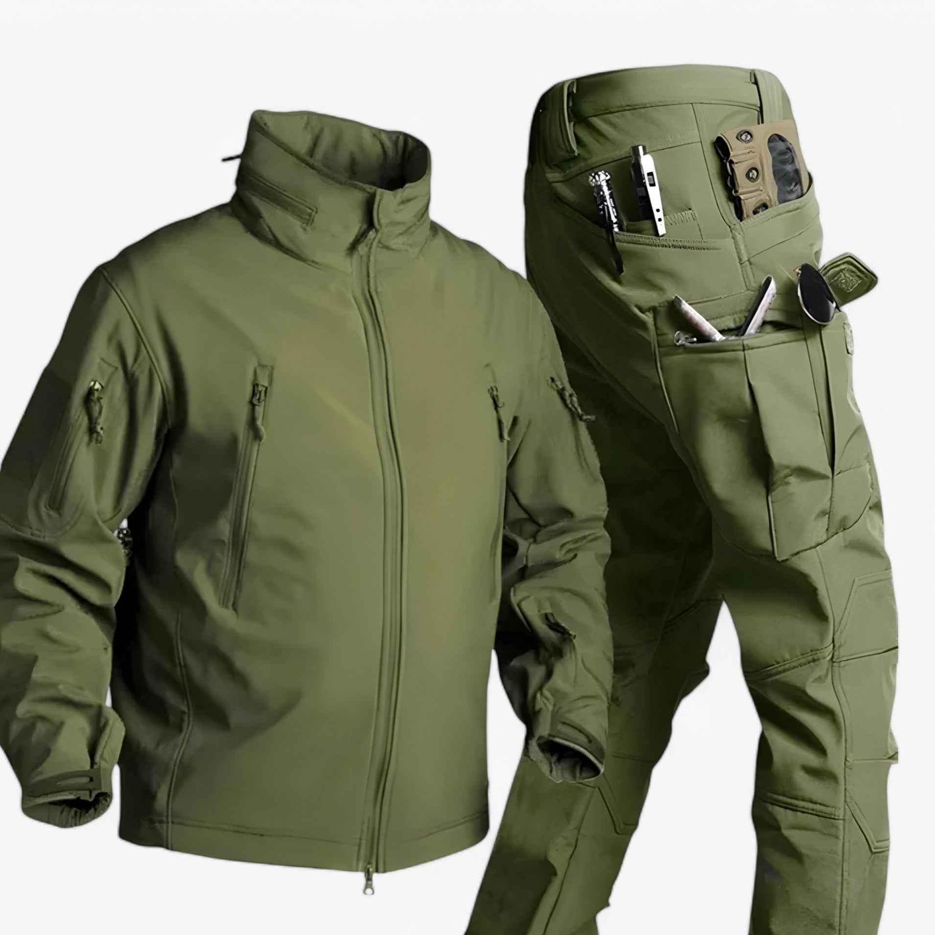 Männer Wasserdichte Fleecejacke und Hose