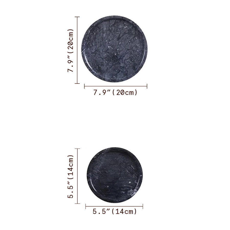 Runder Platten aus hochwertigem Marmor für elegante Tischpräsentationen