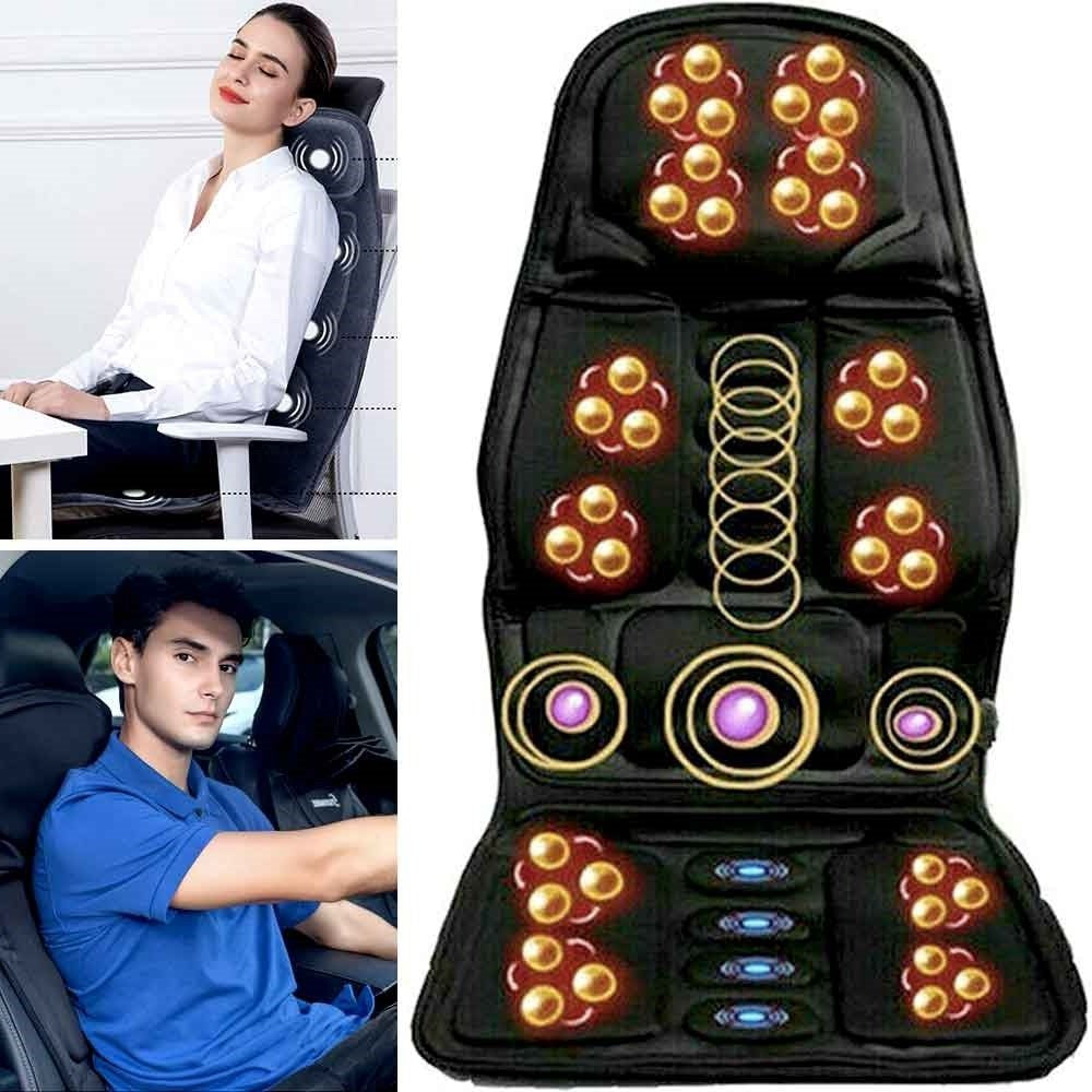 Beheizte Massage-Sitzauflage mit 8 Massagezonen - Auto & Zuhause