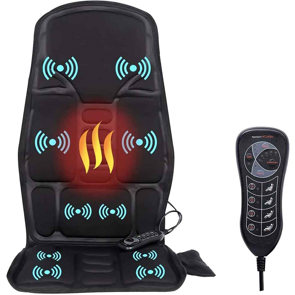 Beheizte Massage-Sitzauflage mit 8 Massagezonen - Auto & Zuhause