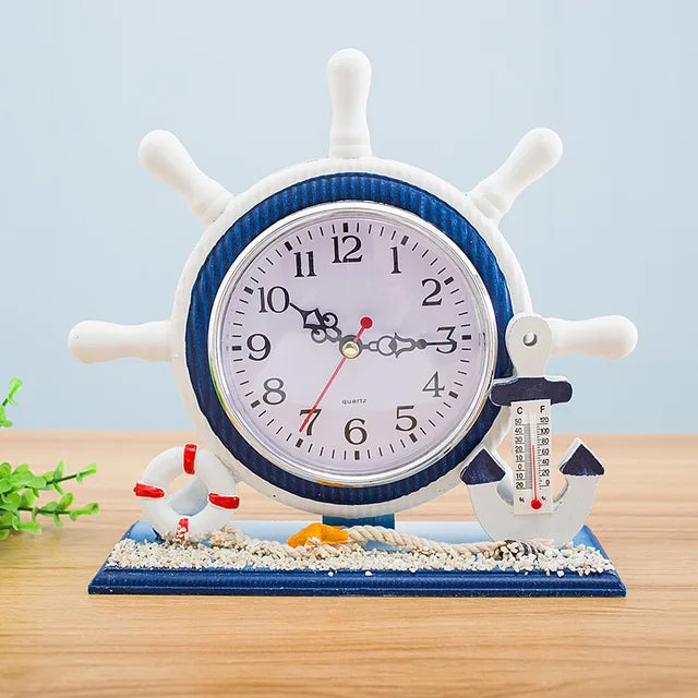CoastalCompass - Elegante Wanduhr im mediterranen Design für einen sommerlichen Akzent
