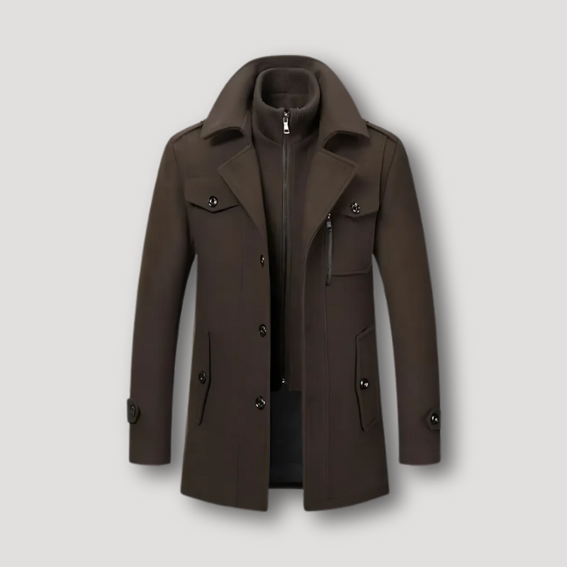 LEIGHTON - Zweiteiliges Militär-Wintermantel für einen robusten und eleganten Stil