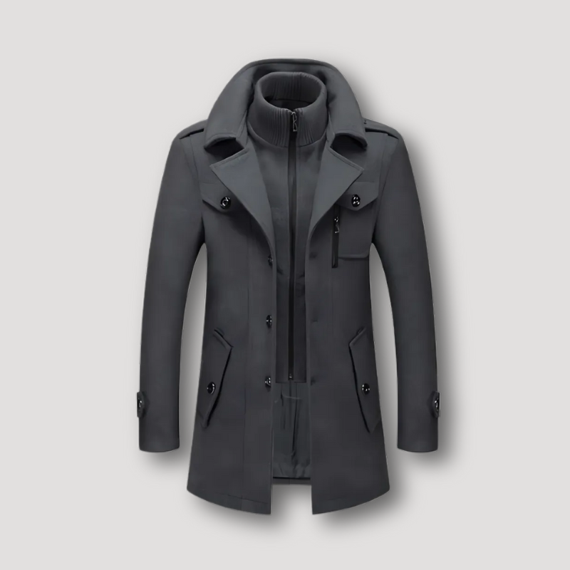 LEIGHTON - Zweiteiliges Militär-Wintermantel für einen robusten und eleganten Stil
