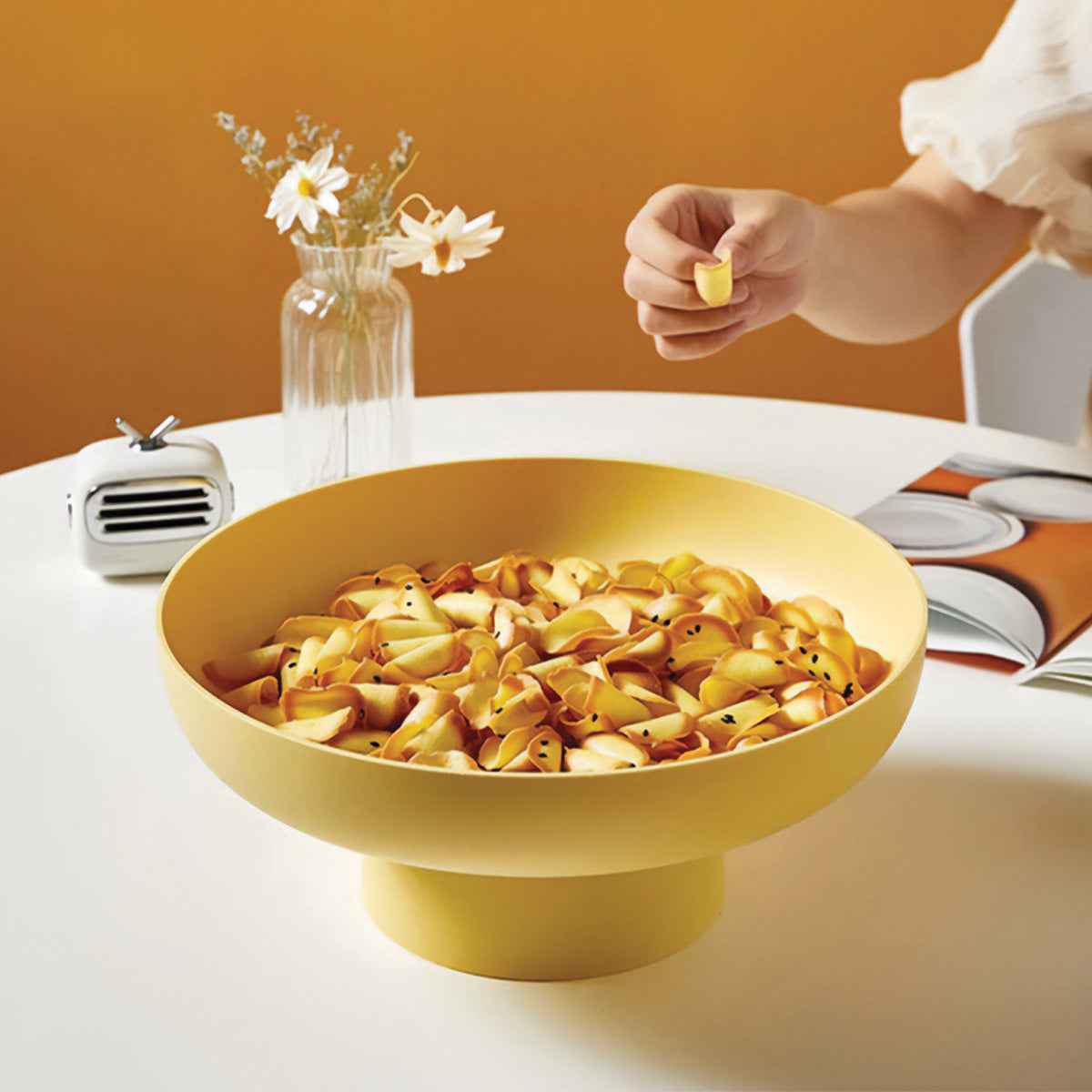 Moderne Fruchtbeholder mit Ablaufsystem