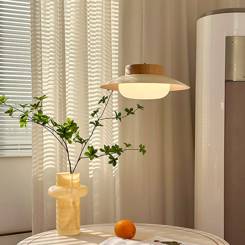 Moderne LED-Pendel mit Holzoptik 2
