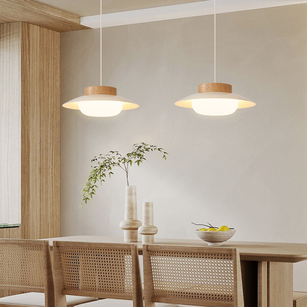 Moderne LED-Pendel mit Holzoptik 3