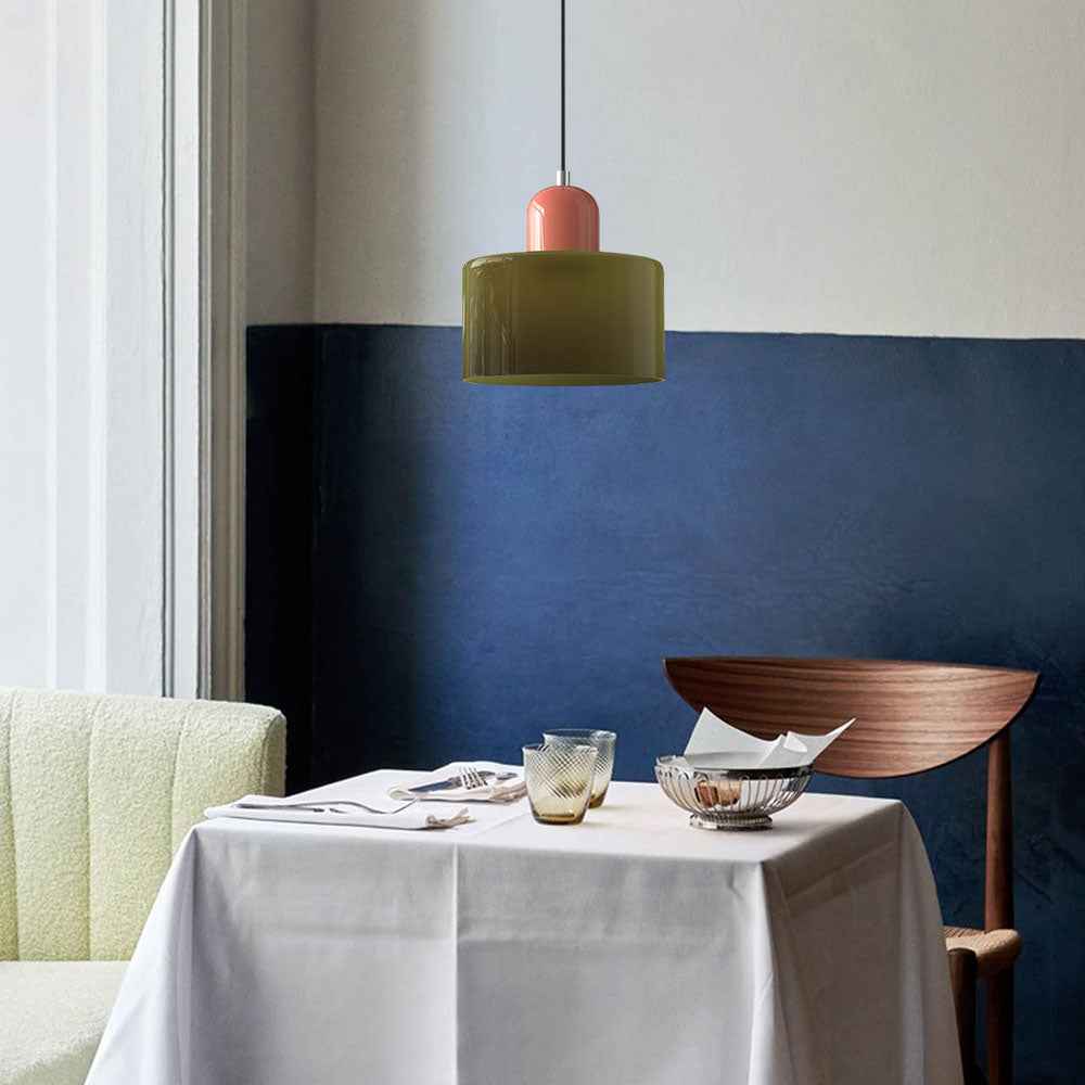 Moderne LED Glaspendel mit E27 Fassung