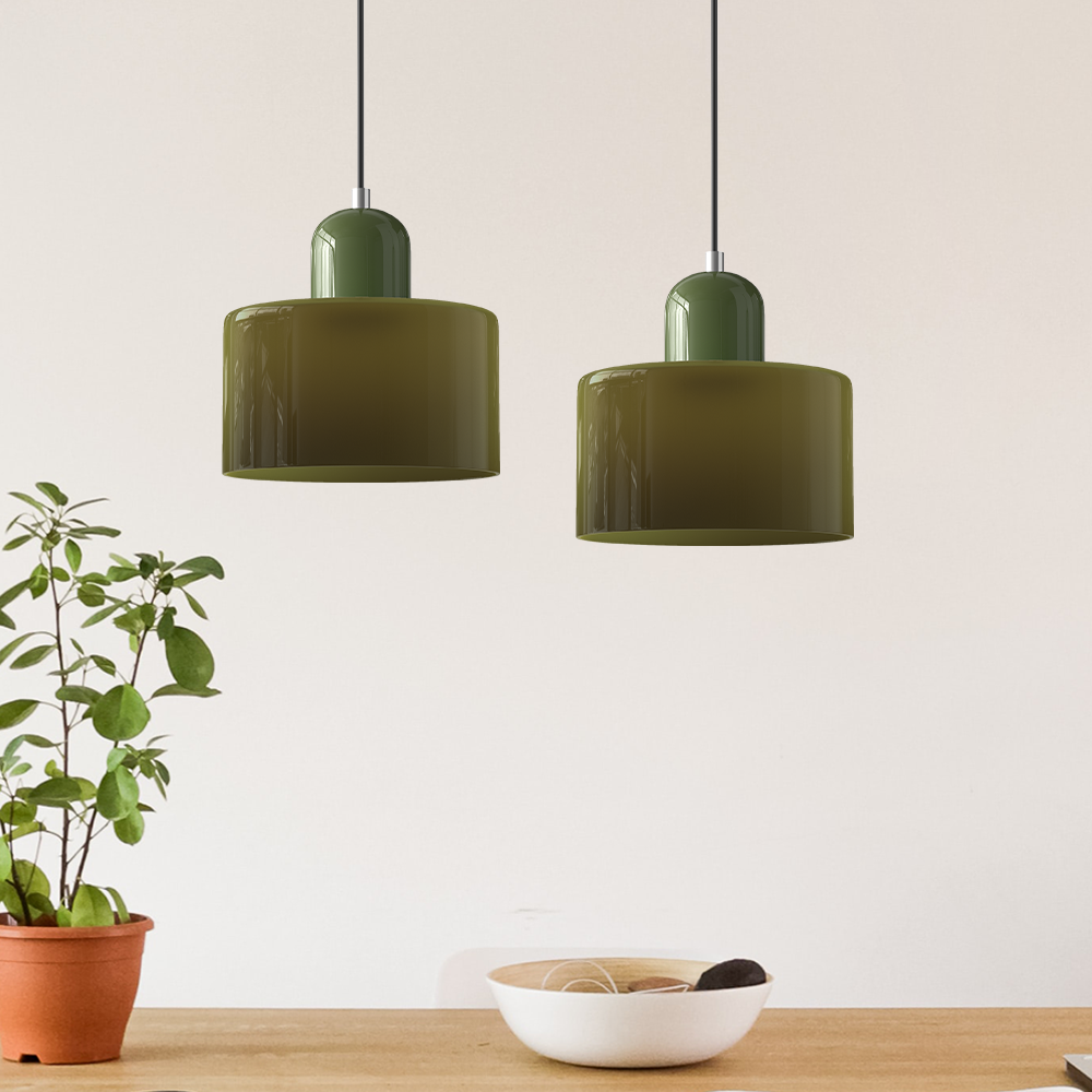Moderne LED Glaspendel mit E27 Fassung 8