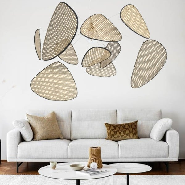 Moderne Pendelleuchte mit Cannage-Design 7