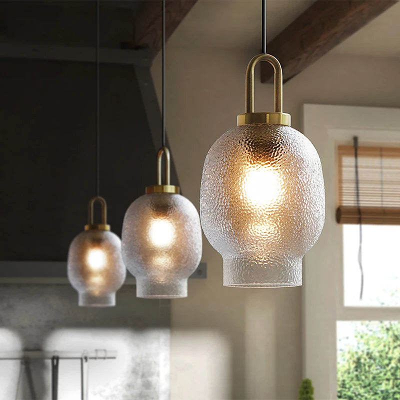 Moderne Pendelleuchte mit Glas und E27-Sockel 2
