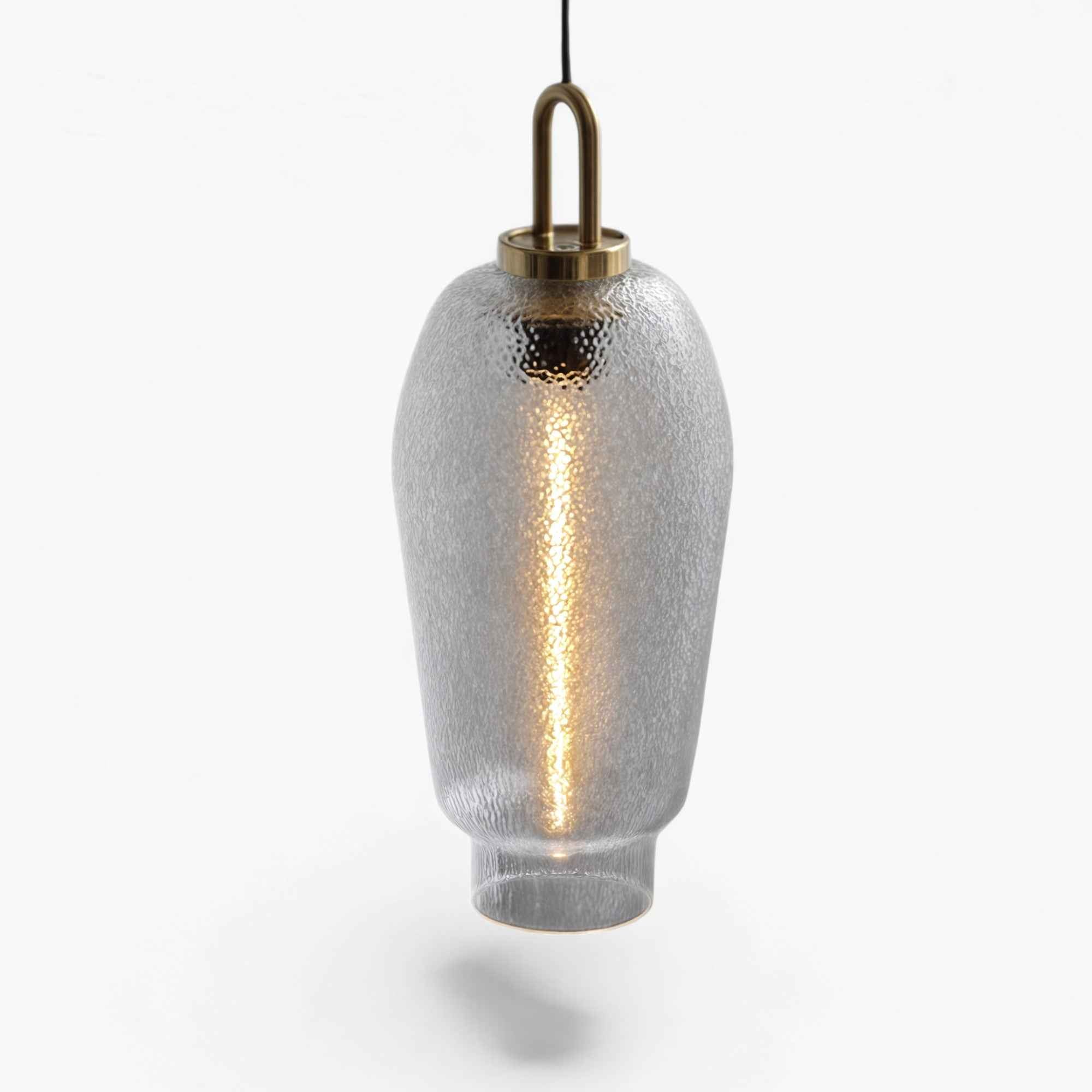 Moderne Pendelleuchte mit Glas und E27-Sockel