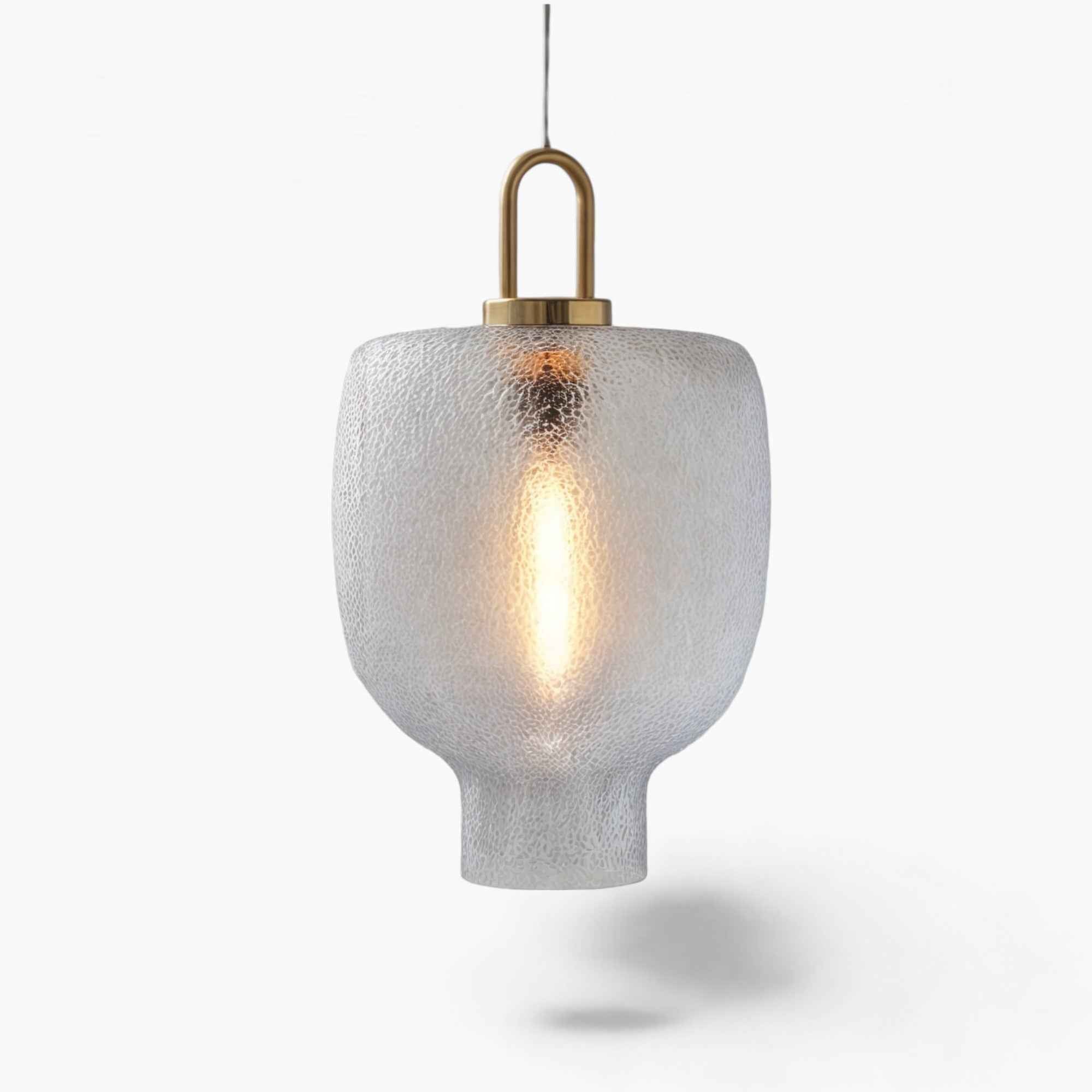 Moderne Pendelleuchte mit Glas und E27-Sockel