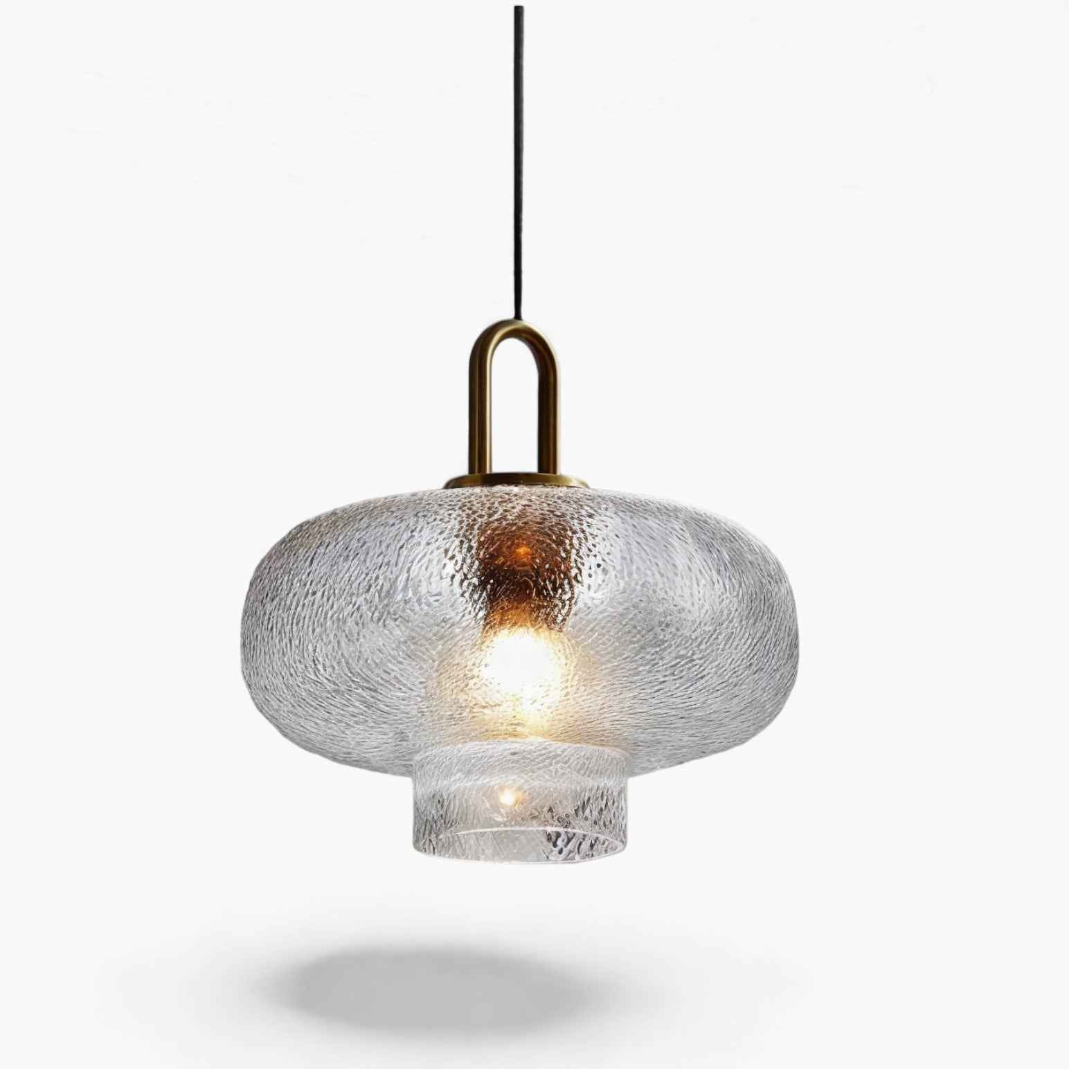 Moderne Pendelleuchte mit Glas und E27-Sockel