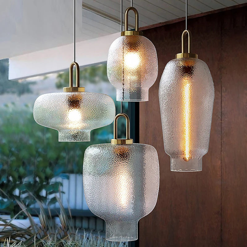 Moderne Pendelleuchte mit Glas und E27-Sockel 7