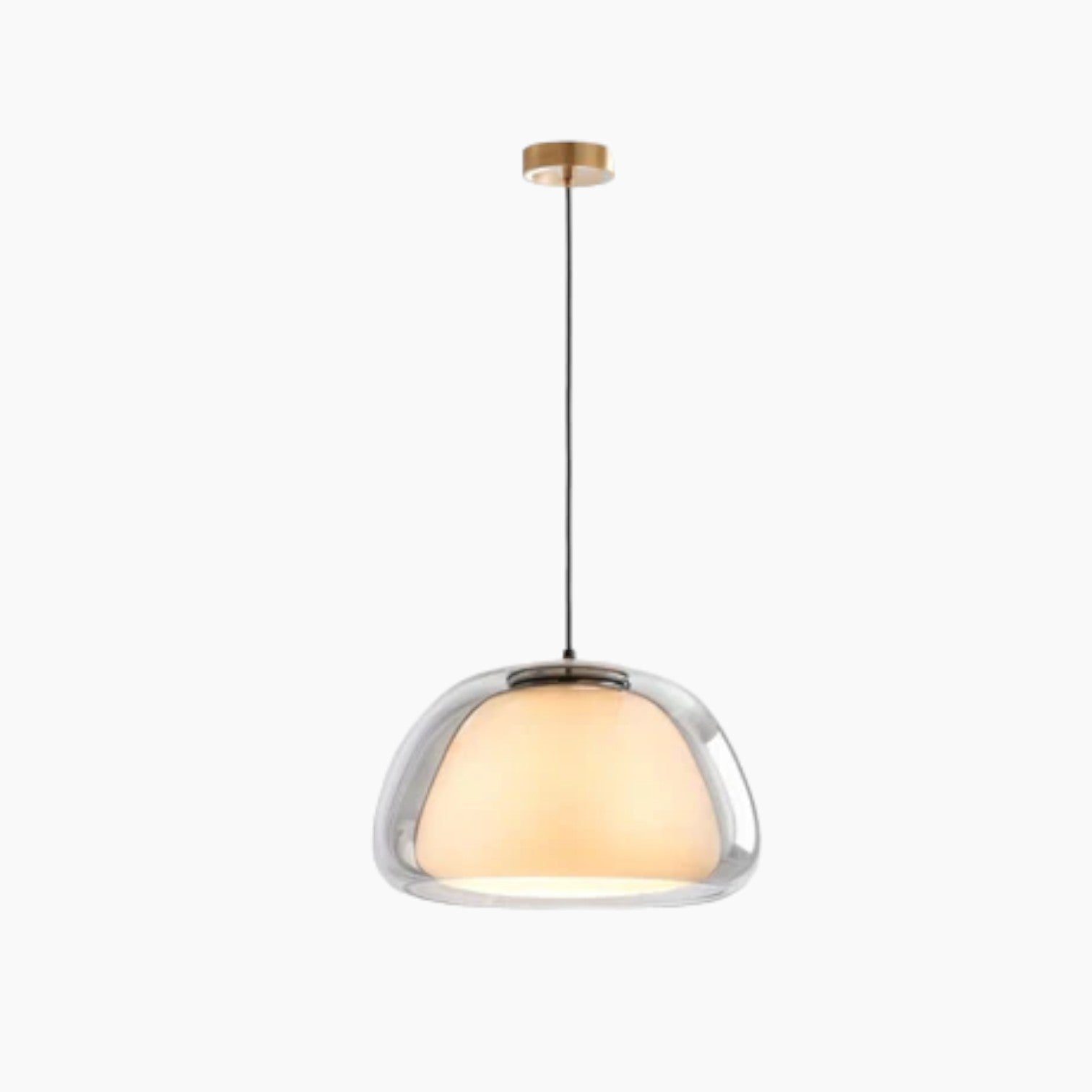 Moderne Pendelleuchte mit Glaskuppel 0