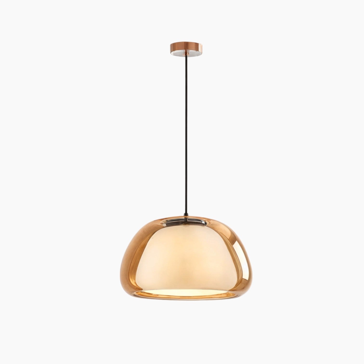 Moderne Pendelleuchte mit Glaskuppel 10