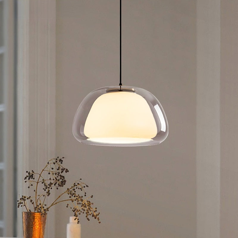Moderne Pendelleuchte mit Glaskuppel 5