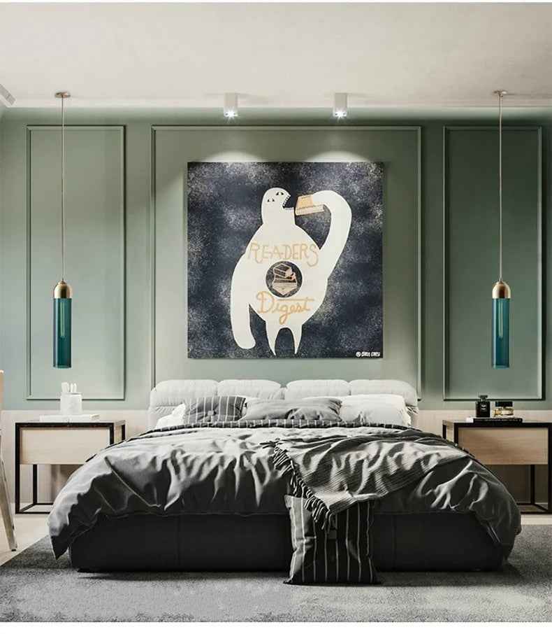 Moderne Pendelleuchte mit Glaskuppel