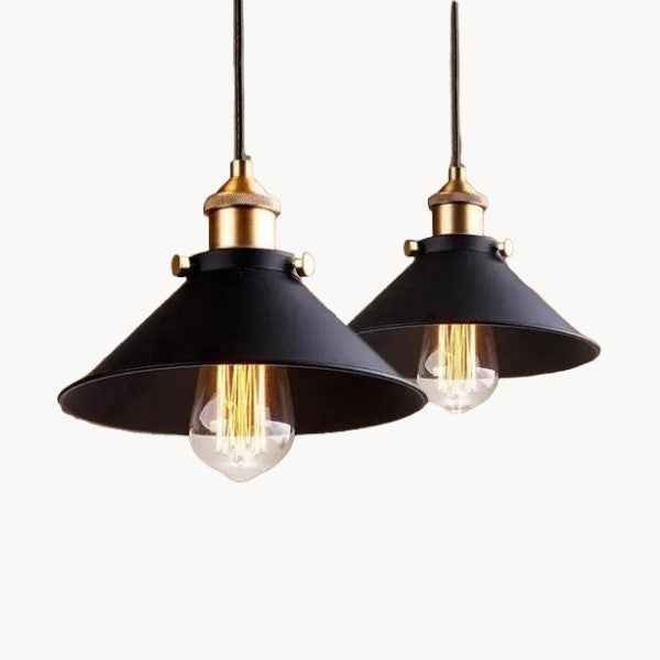 Moderne Pendelleuchte mit Schwarz-Gold Finish