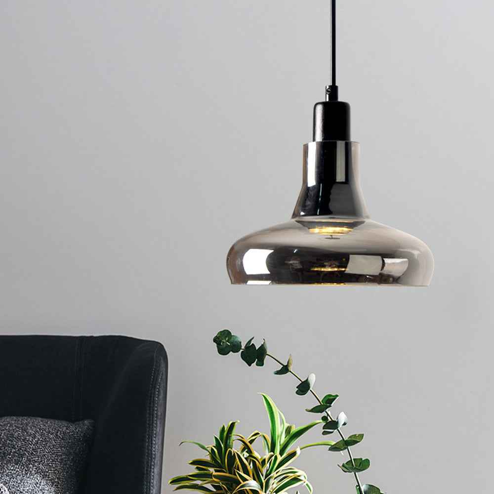 Moderne Rauchglas Pendelleuchte