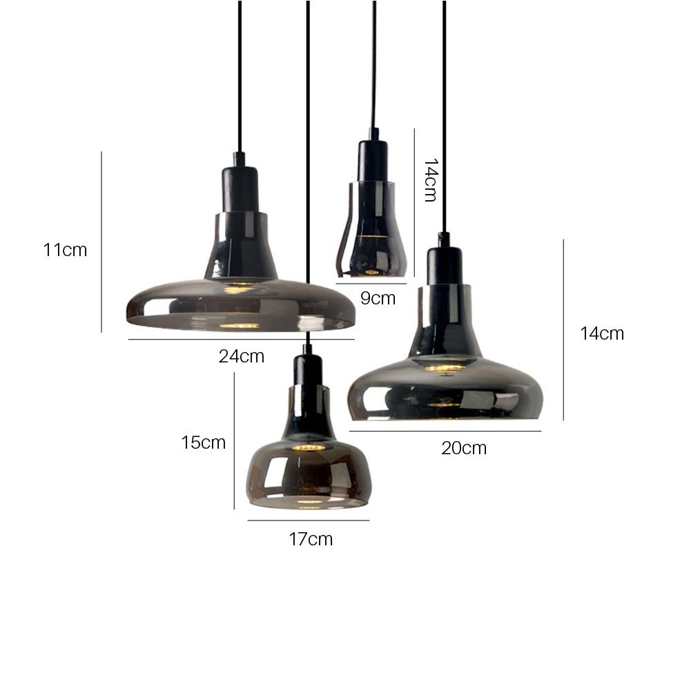 Moderne Rauchglas Pendelleuchte 4