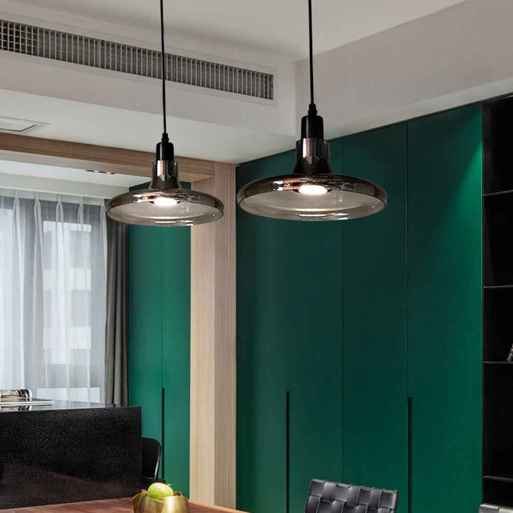 Moderne Rauchglas Pendelleuchte