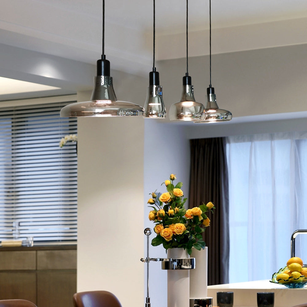 Moderne Rauchglas Pendelleuchte 8