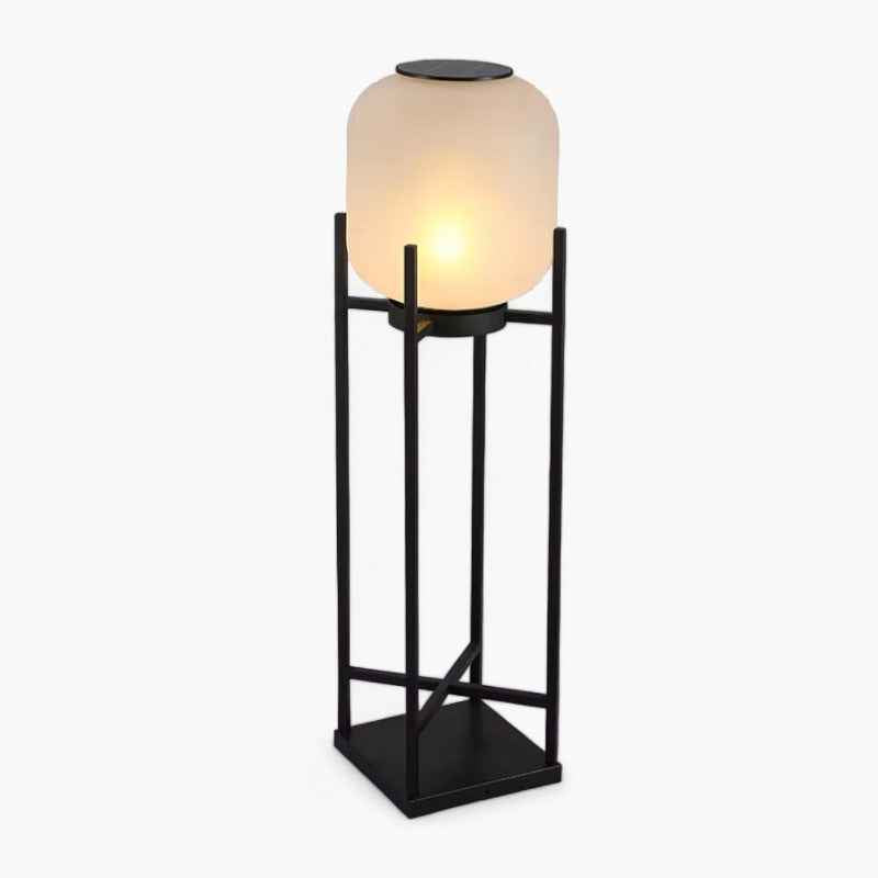 Moderne Solar-Gartenlampe mit Edelstahl-Gehäuse