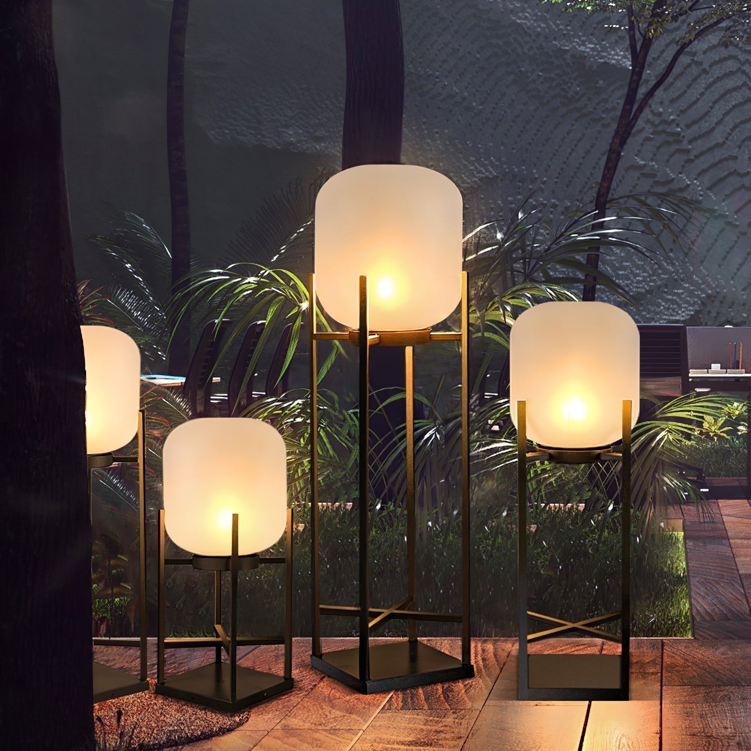 Moderne Solar-Gartenlampe mit Edelstahl-Gehäuse 3