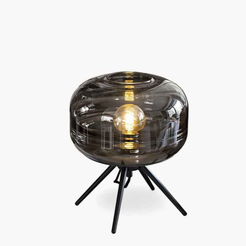 Moderne Tischlampe mit Kuppelglas