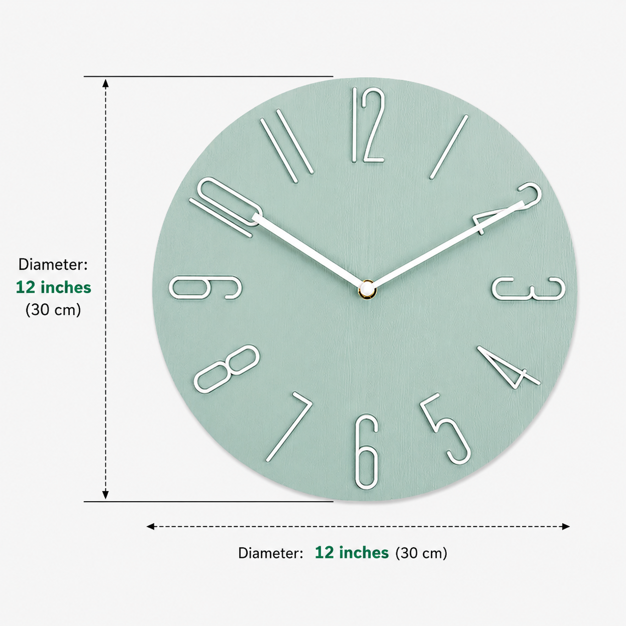Reloj de pared moderno con diseño alegre y colorido para un toque estilizado en la habitación