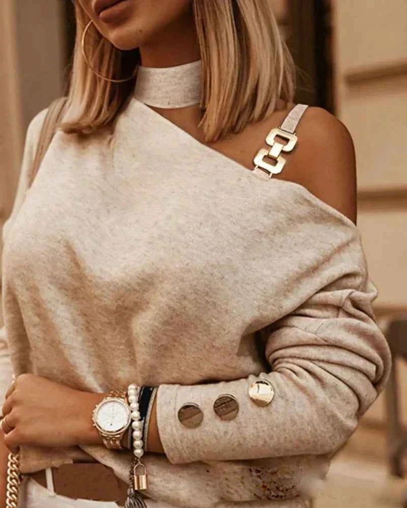 Stilvoller Damen-Schulterfreier Pullover für einen trendigen Look