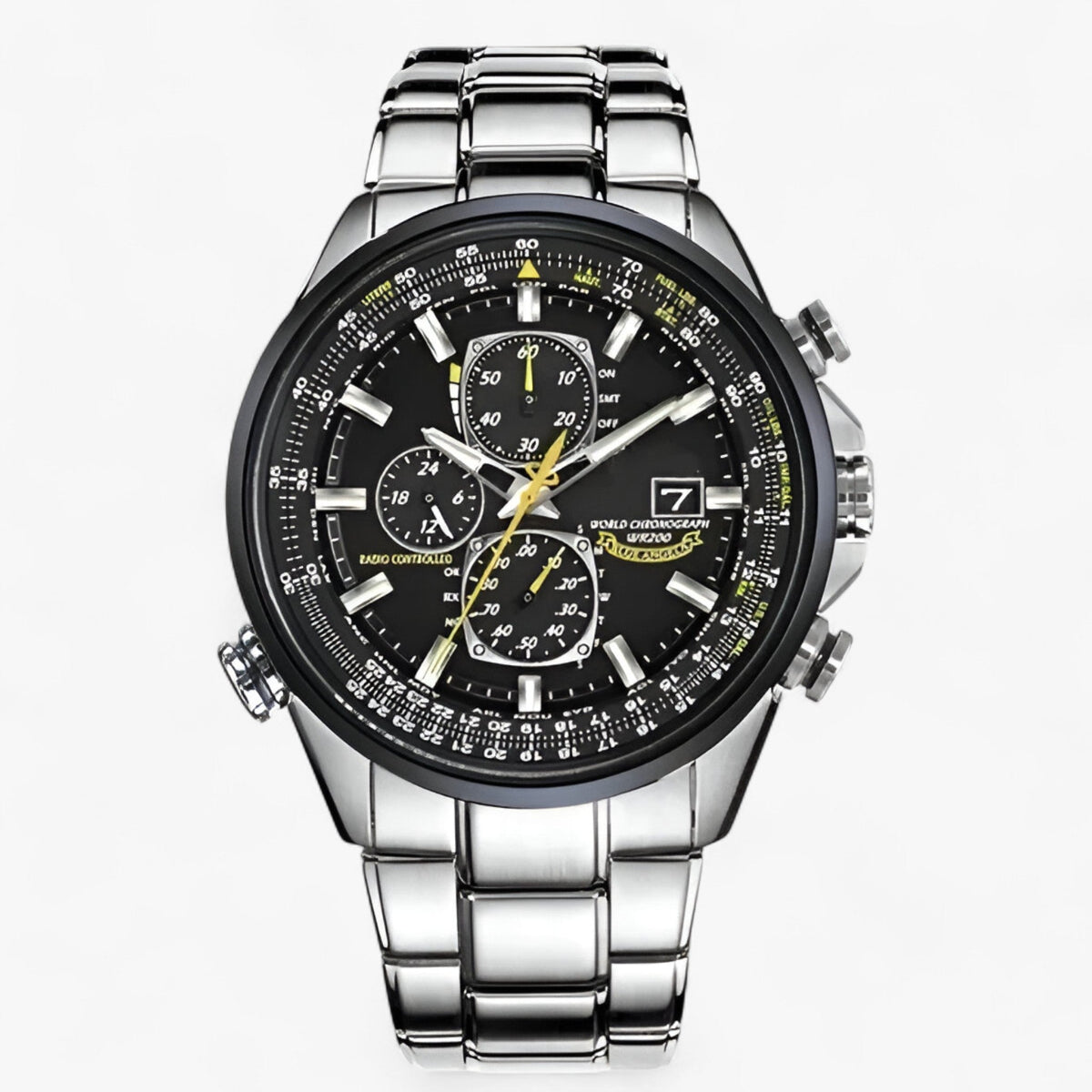 Uhr Chronograph Herr MultiSteel 42mm, Stahl Silber, Zifferblatt Blau Elegant