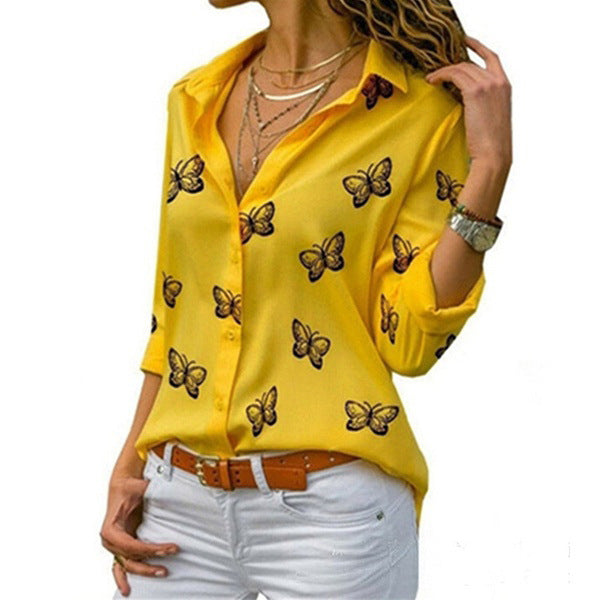 Neleia – Locker geschnittene Bluse mit Schmetterlingsprint 3