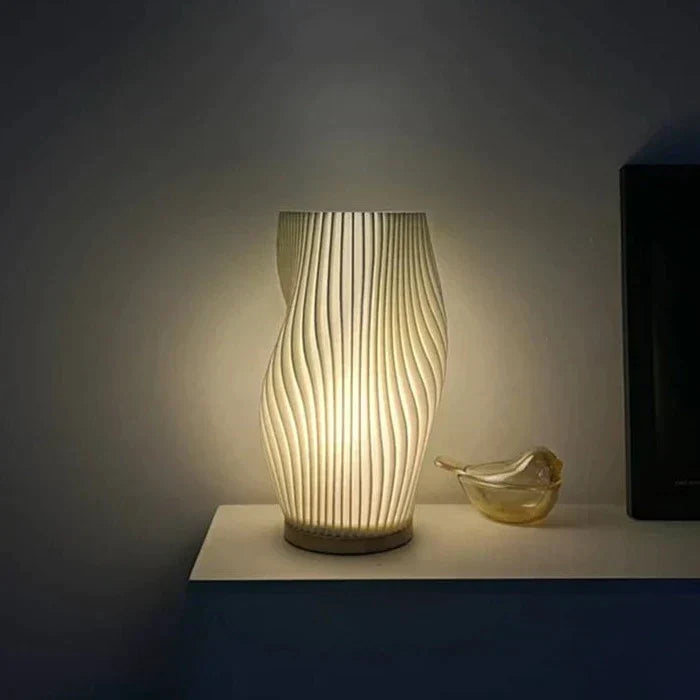 Wellenkamm-Lampe - Einstellbare Helligkeit mit Wellenmuster, modernes schickes Dekor für Ihr Zuhause