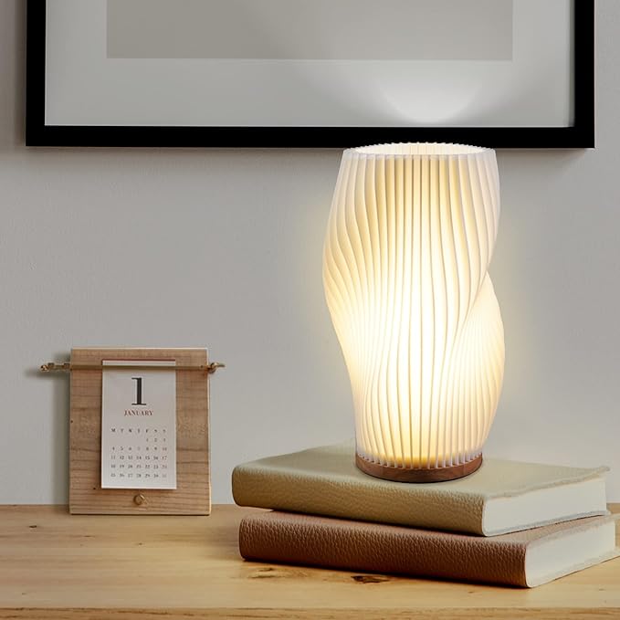 Wellenkamm-Lampe - Einstellbare Helligkeit mit Wellenmuster, modernes schickes Dekor für Ihr Zuhause