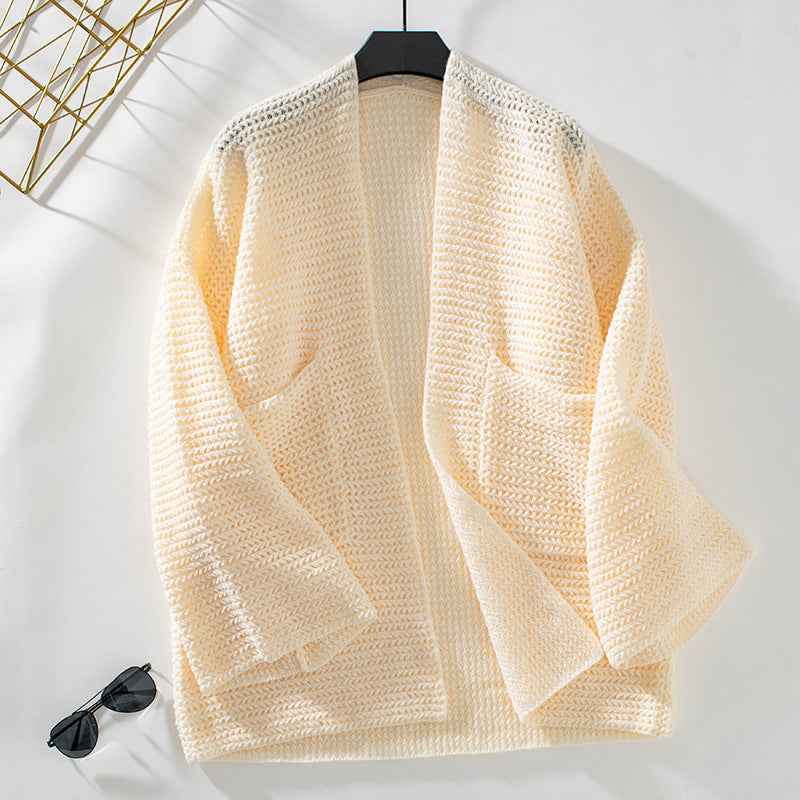 Damen-Langcardigan mit V-Ausschnitt, unifarben – Klassisch, gemütlich, ein Must-have für die Garderobe