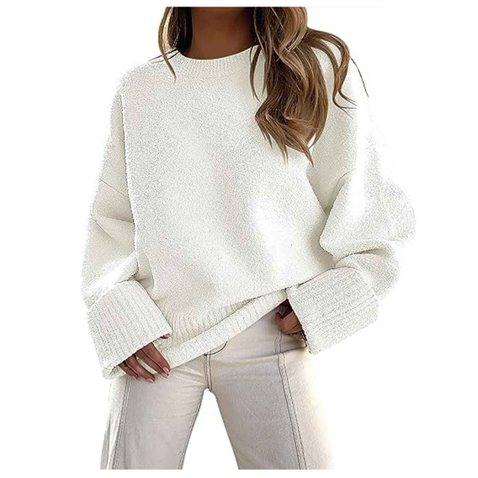 HALEY™ Gemützlicher Oversize-Flausch-Strickpullover – wolkenweicher Komfort, lockere Passform
