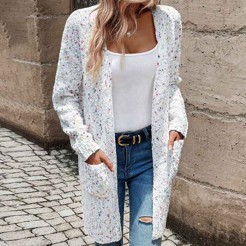 MAYVEN™ Gemütlicher, legerer Langarm-Cardigan mit offener Front