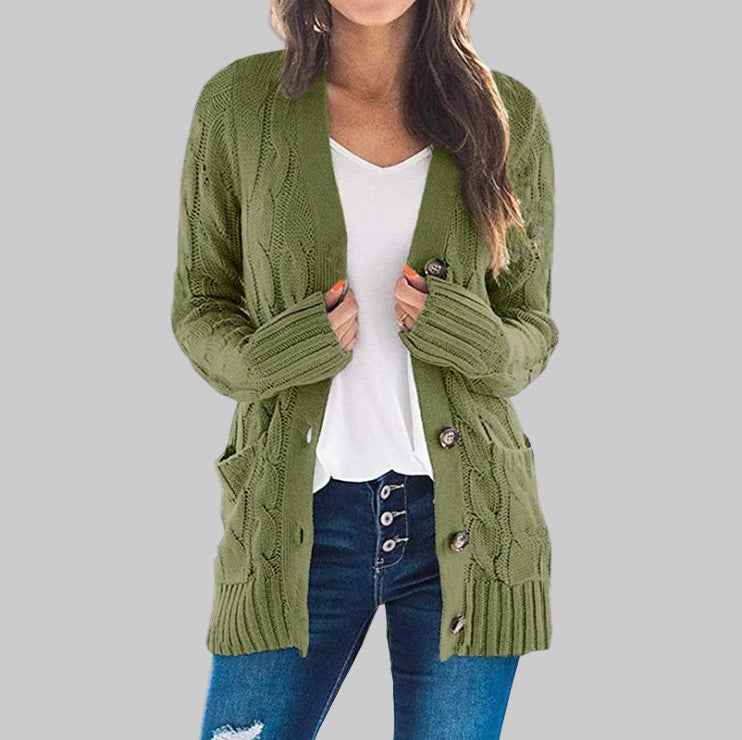 REMEDY™ Lässiger Langarm-Cardigan mit Knöpfen – Müheloser Alltagslook