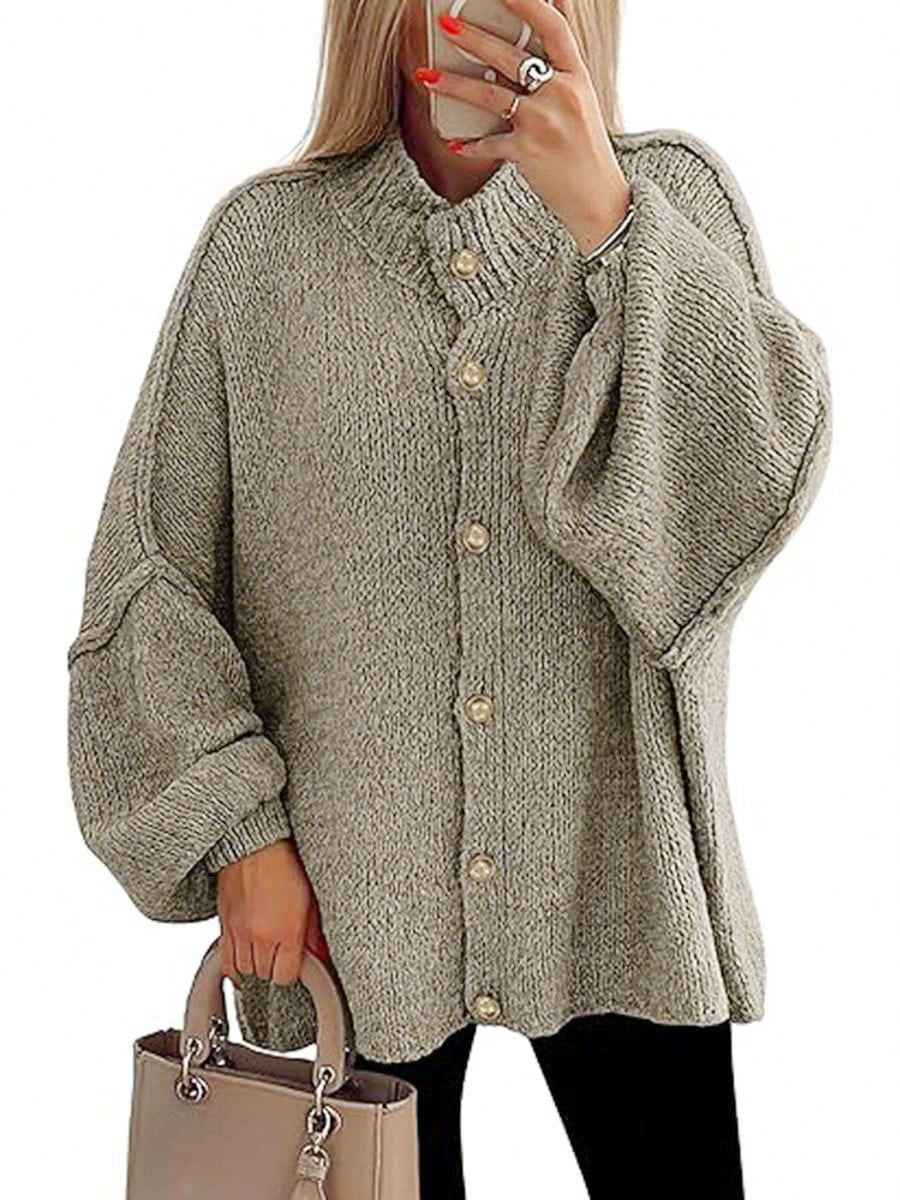 NOFIA™ Kuschelige Chunky Button-Down Langarm-Jacke