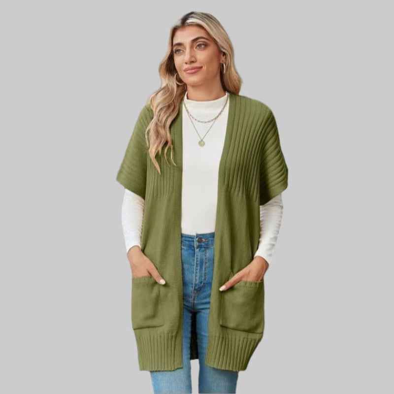 BREE™ leichte Strickjacke mit offener Front – müheloser Stil mit atmungsaktivem Tragekomfort