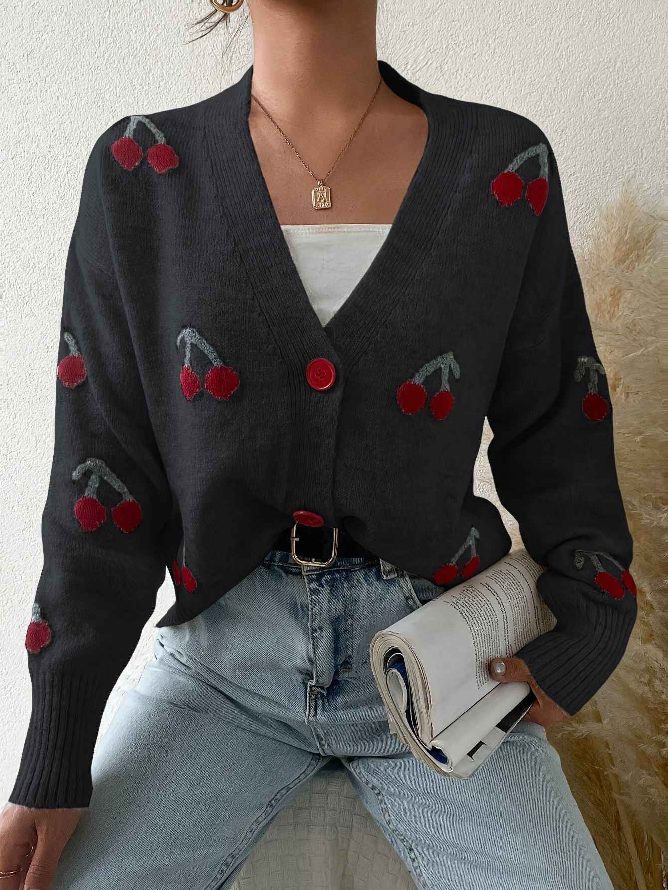 RAINA™ - Eleganter Langarm-Cardigan mit Knöpfen vorne