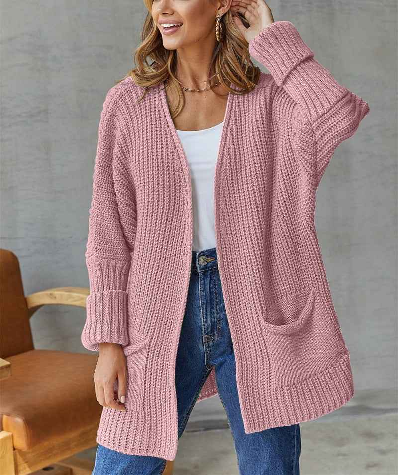 Damen gestrickter Cardigan im Vintage-Stil – Casual-Langarm