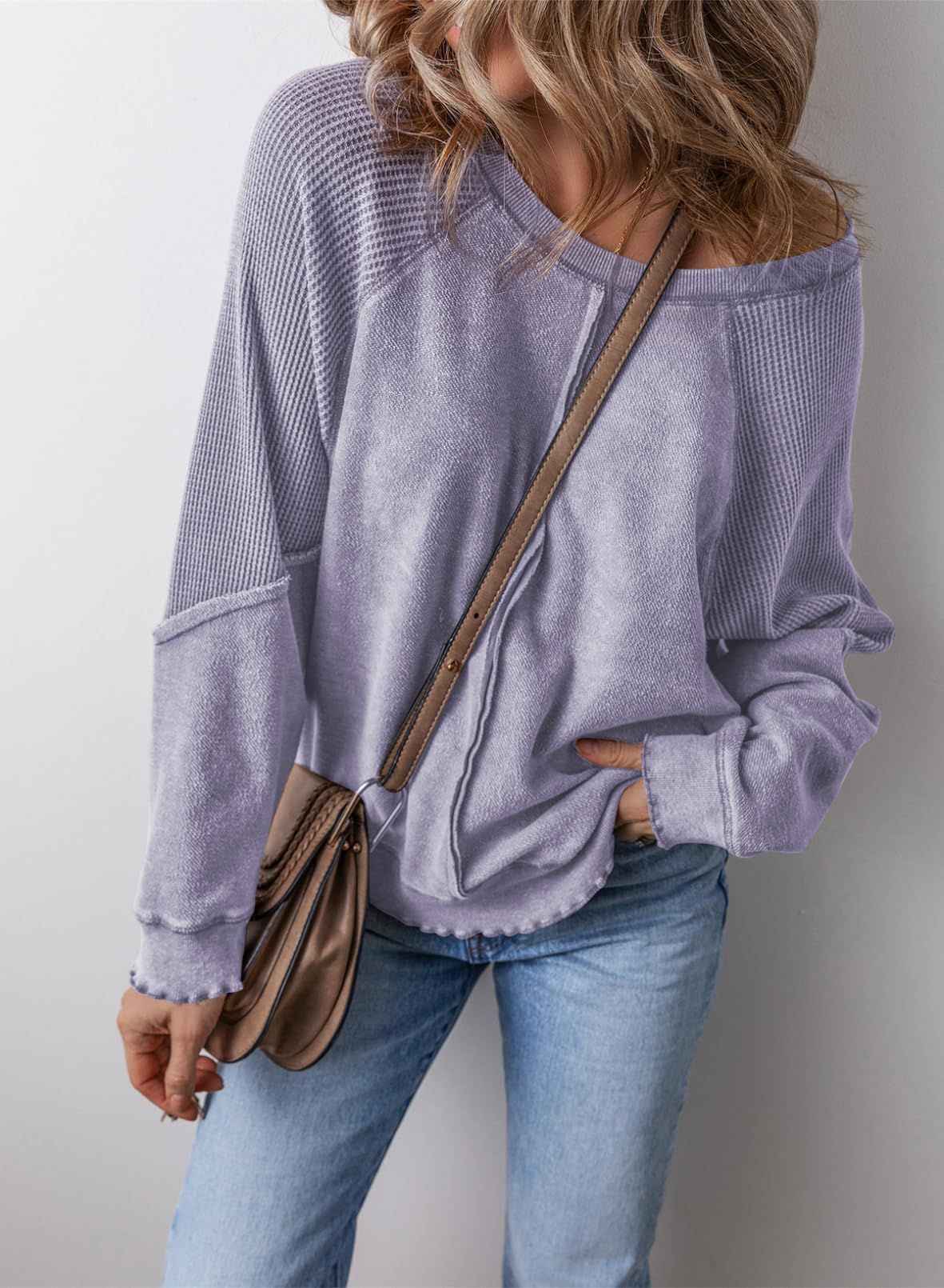 PRECIOUS™ Gemütliches, lässiges Rundhals-Langarm-Sweatshirt