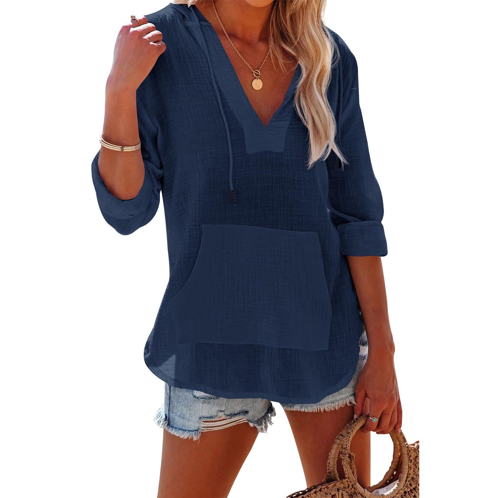 ZADIE – Eleganz mit Kapuze, Langarm-Sweatshirt im Chic-Stil